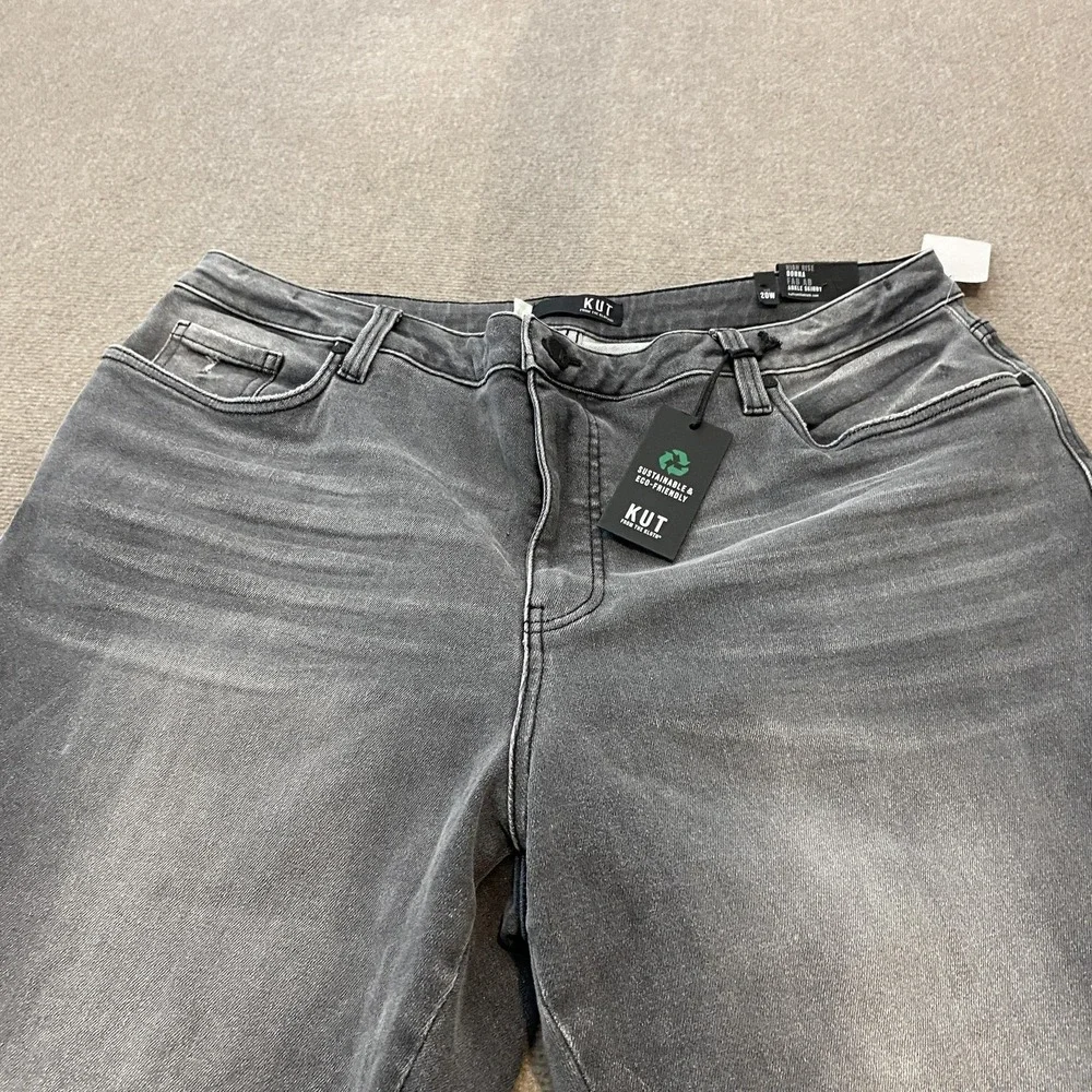 KUT From The Kloth Jeans Womens 20W Gray Donna Fab Ab High Rise Ankle Skinny - Picture 2 of 13